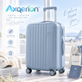 Axqerion™ Mist Blue Ribbed Hardside Carry-On Suitcase — main view