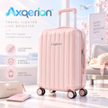 Axqerion™ Glossy Blush Pink Hardside Spinner Suitcase — main view